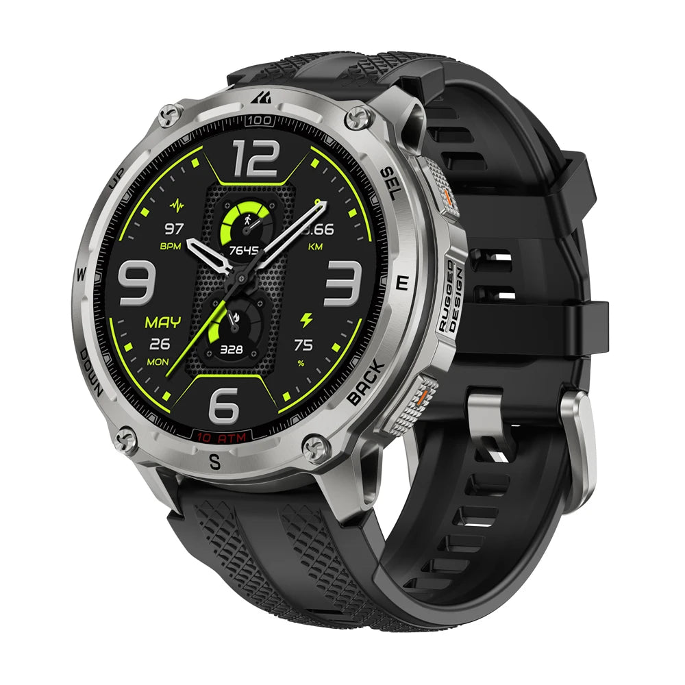 KOSPET Tank T4 Smartwatch GPS Offline Maps 10ATM Waterproof Heart Rate