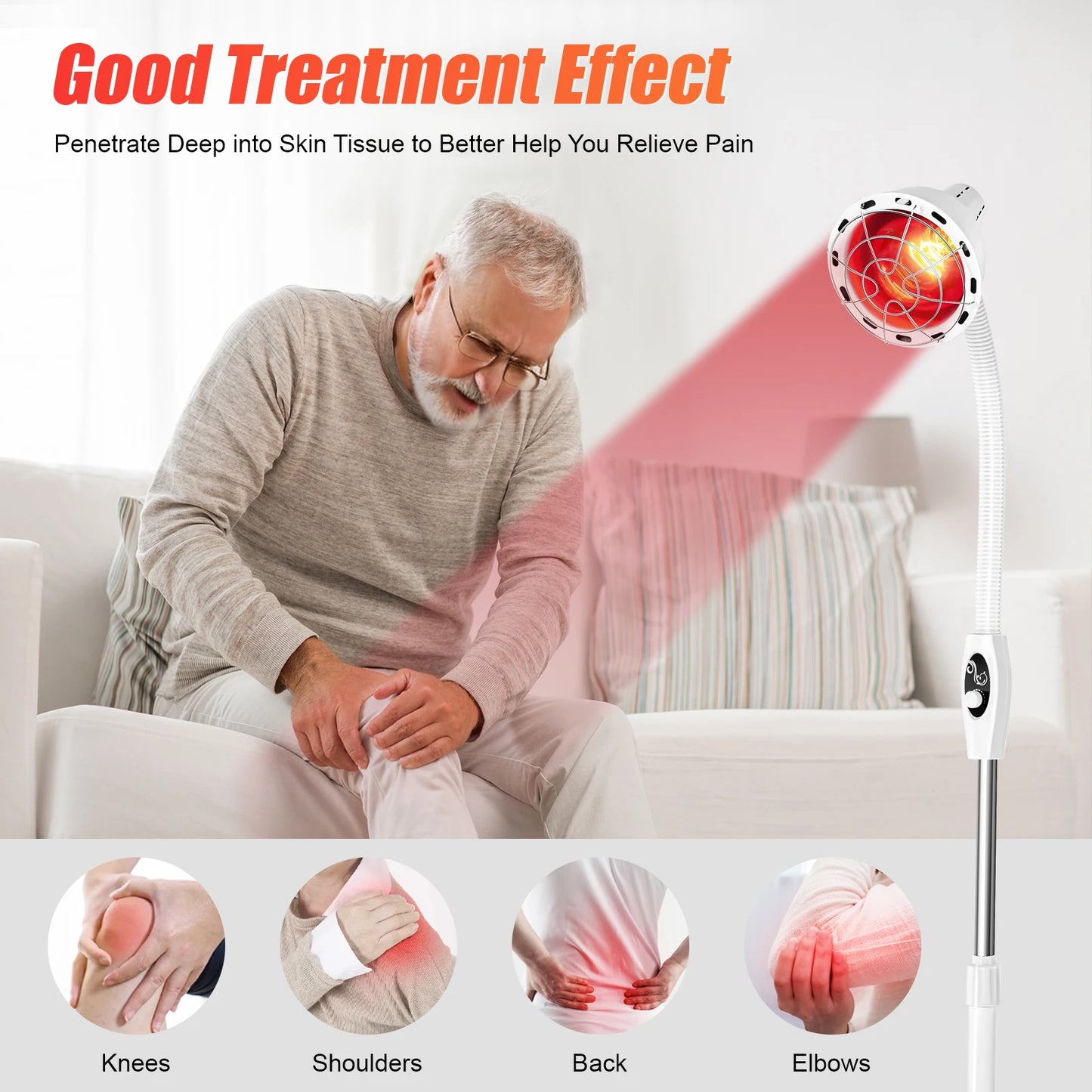 275W Adjustable Infrared Heat Lamp For Muscle And Joint Pain