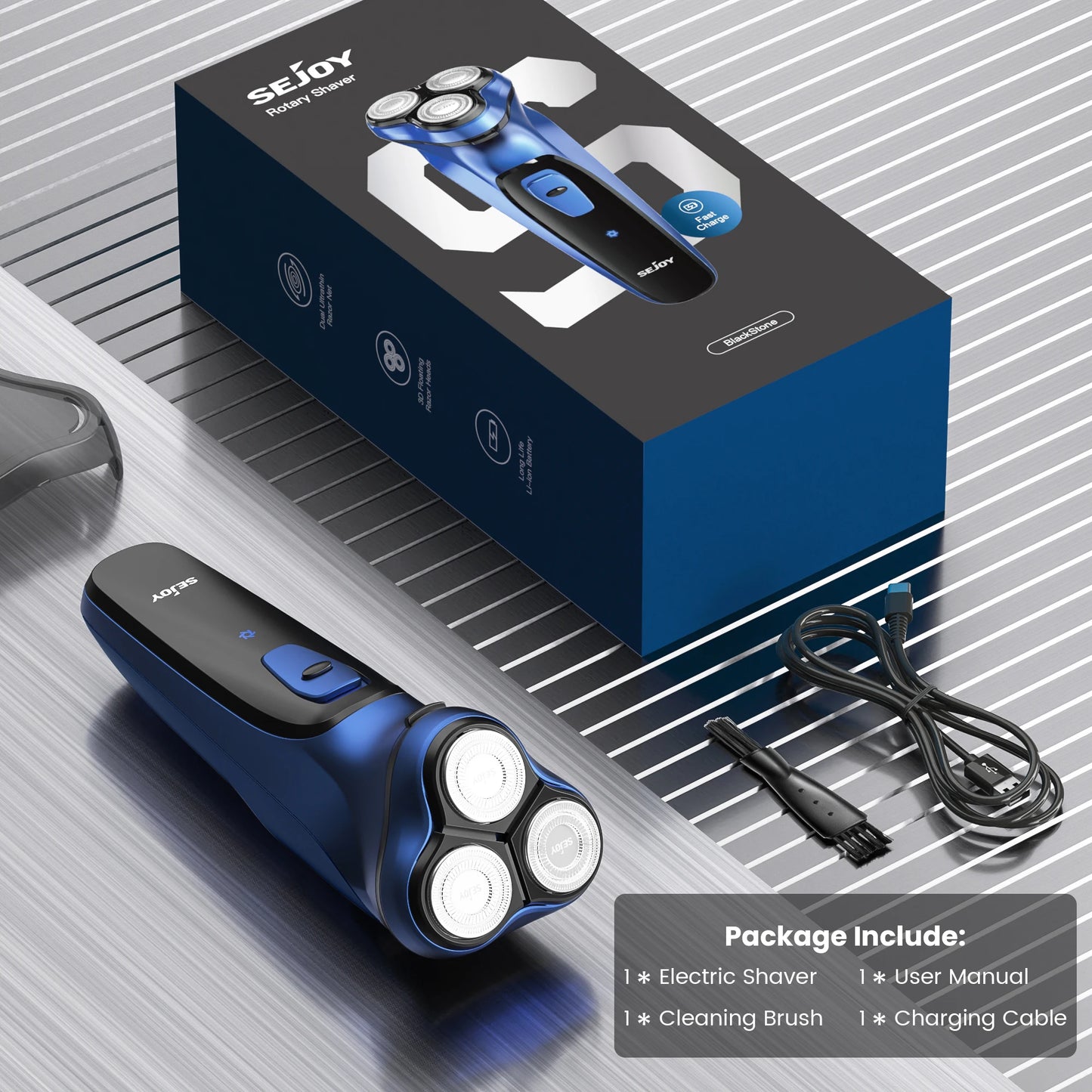 SEJOY BLASTO1 Electric Shaver For Men Rechargeable Beard Trimmer