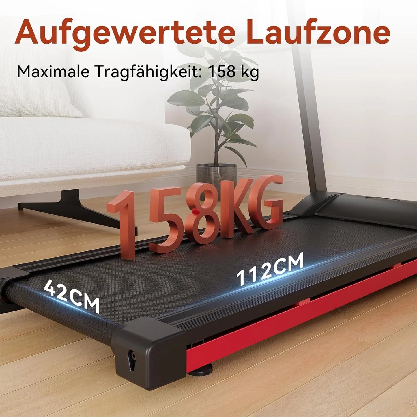 Foldable 3.5HP Treadmill With Incline 6 Percent For Home Office