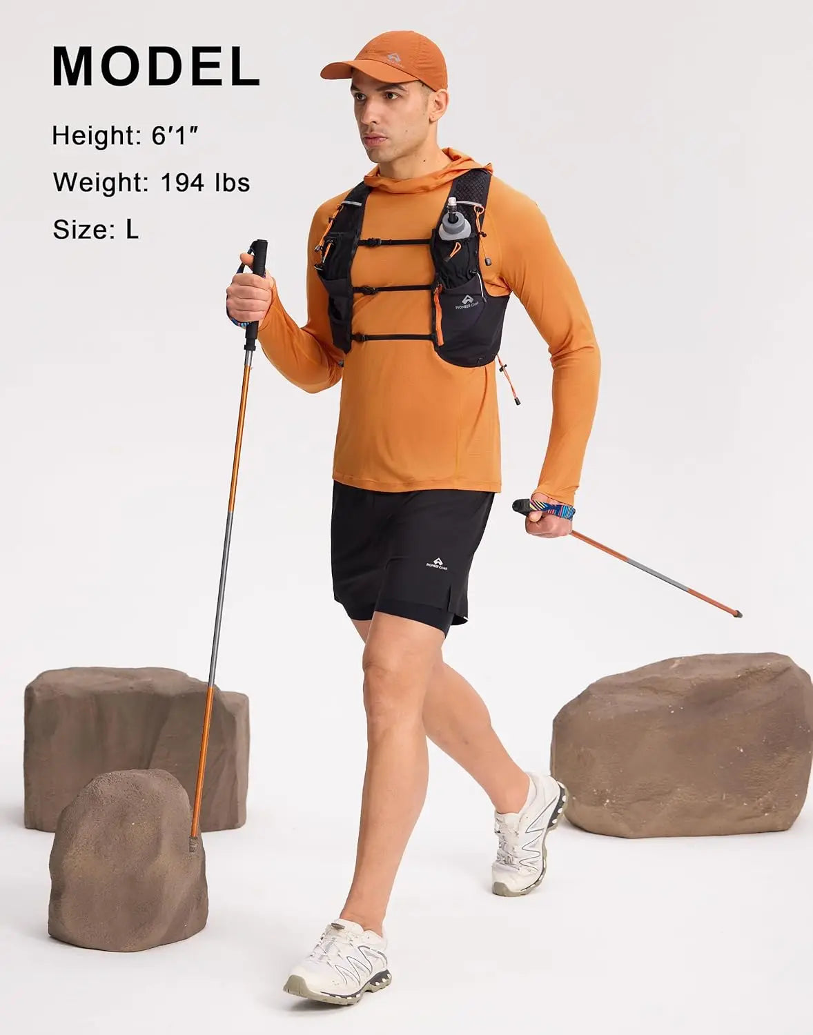 Pioneer Camp Sun Hoodie for Men Ultra Lightweight Long Sleeve Sun Protection Hoodie Shirts Quick Dry Hiking Fishing Running