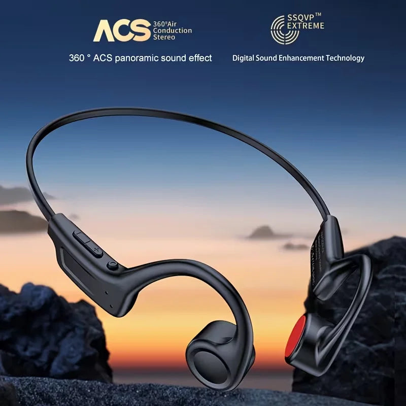 Open Ear Bone Conduction Wireless Headphones With Mic for Sports