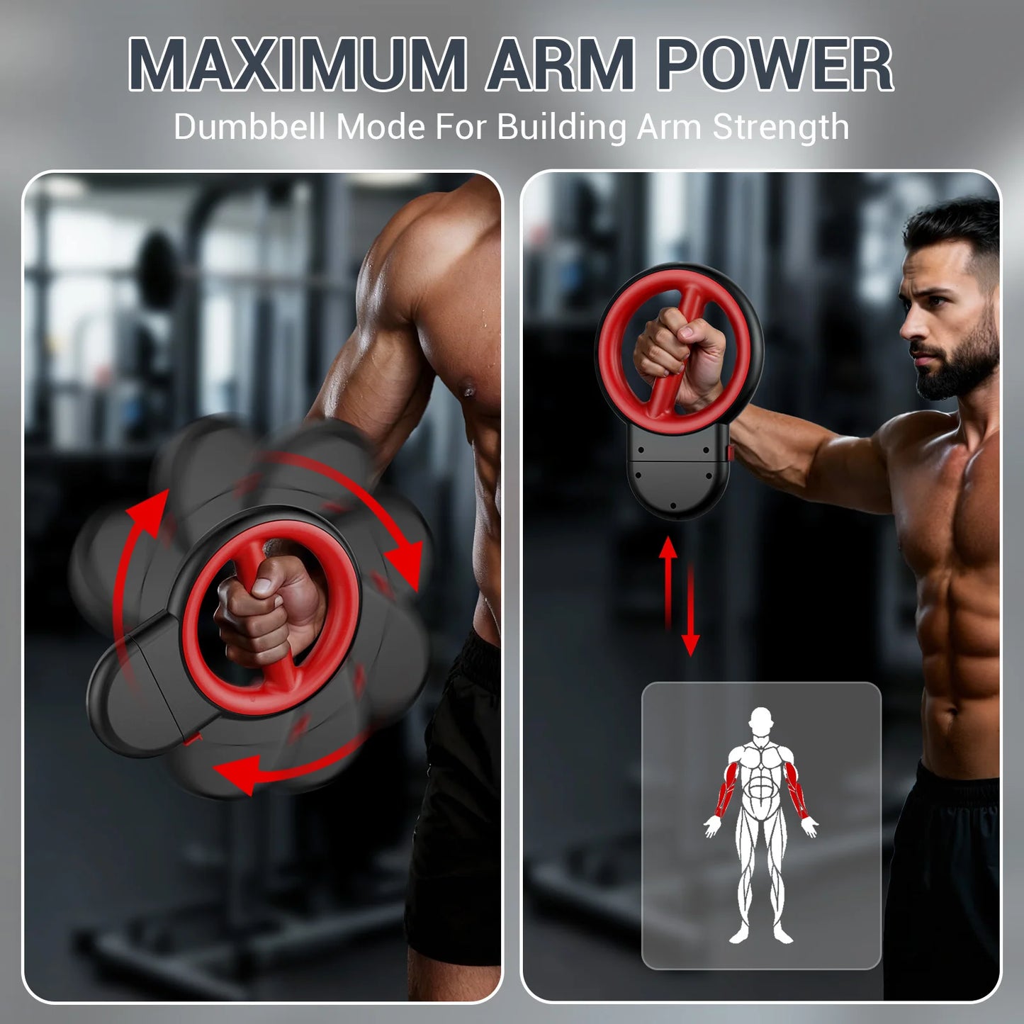 3 In 1 Upper Body Strength Trainer Rotator Burn Forearm