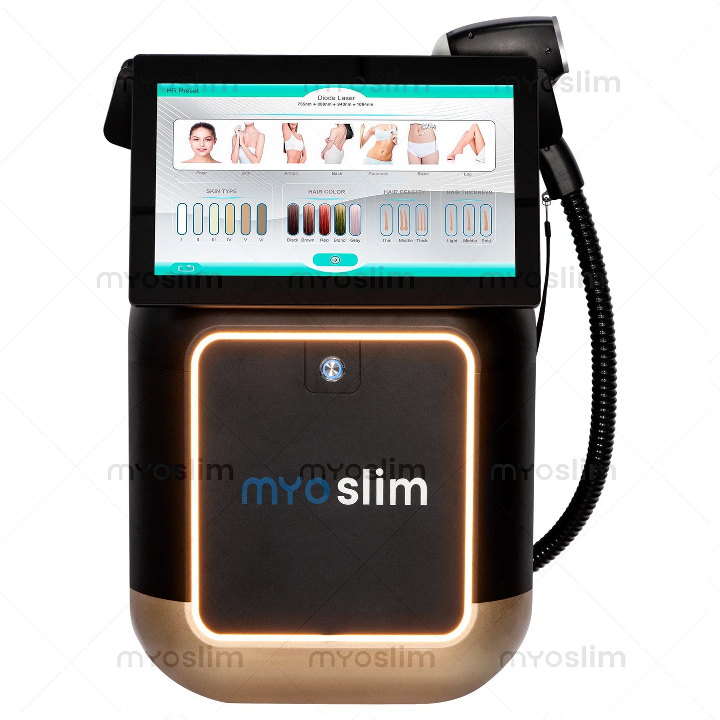 Myoslim 808nm Diode Laser Hair Removal Machine 4 Wavelengths
