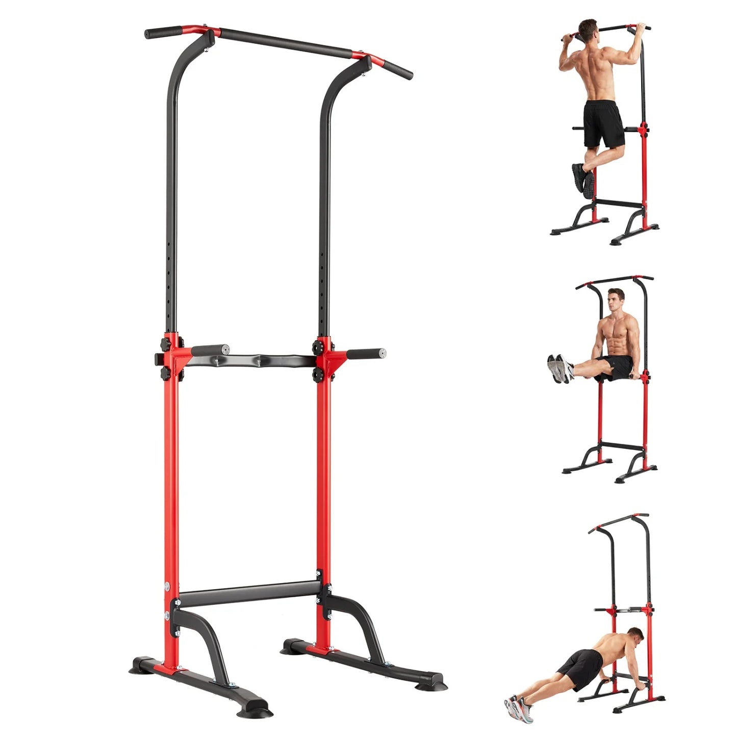 HiMISS Power Tower Pull Up Dip Station 10 Level Adjustable