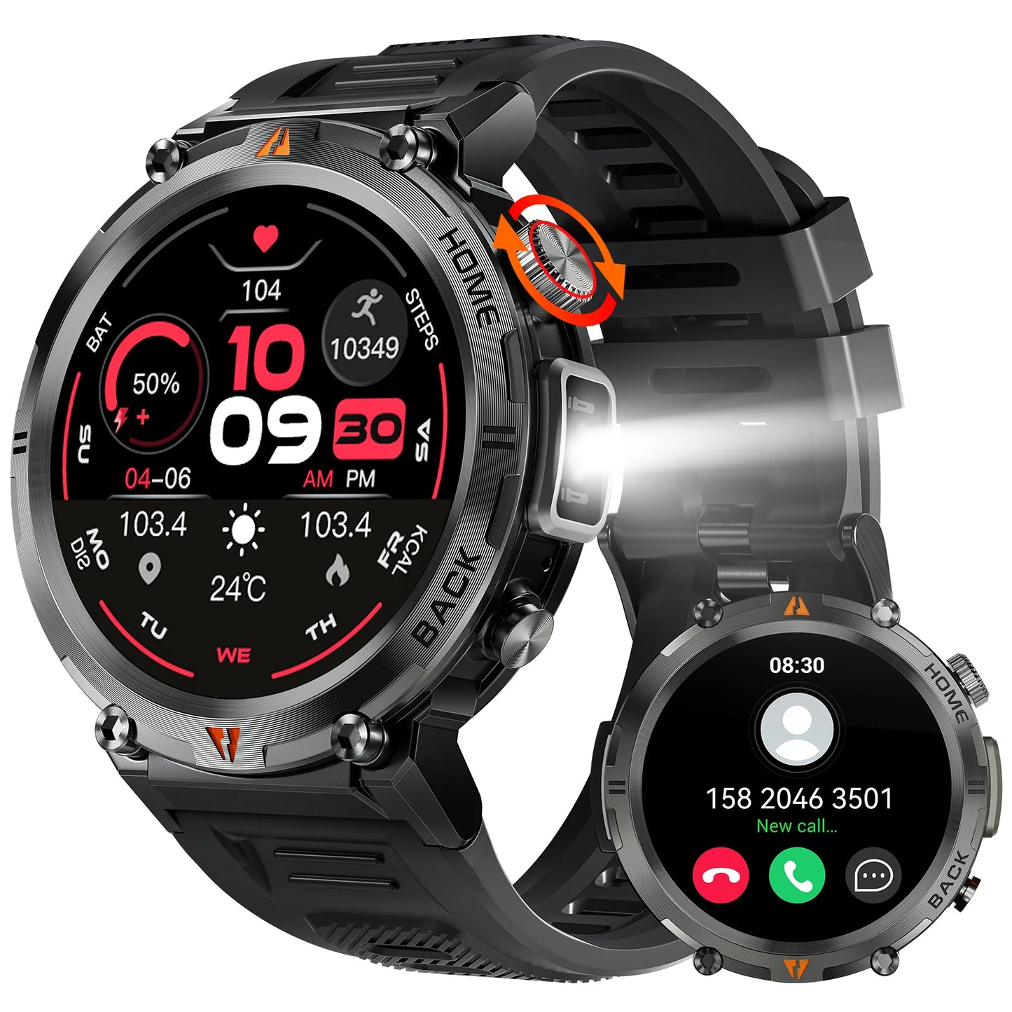 LaNikar KE3 Bluetooth Call Smart Watch for iOS and Android