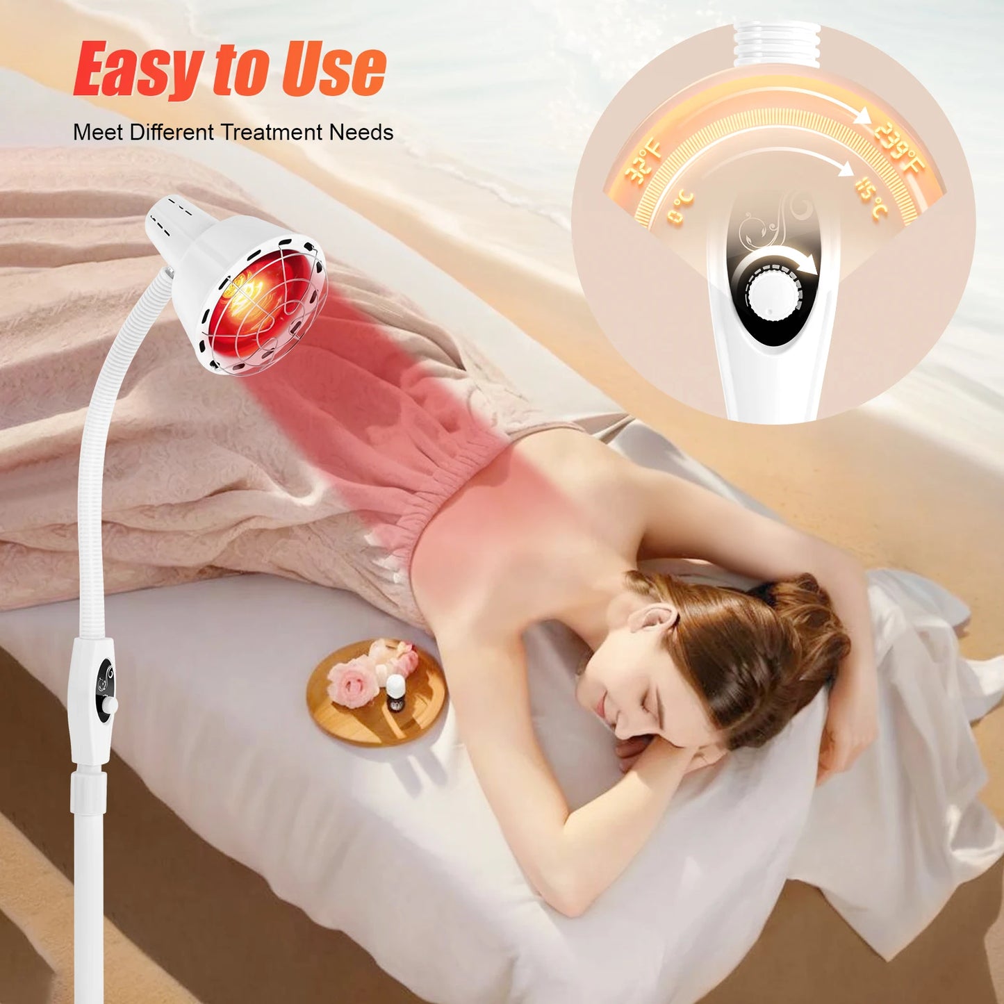 275W Adjustable Infrared Heat Lamp For Muscle And Joint Pain