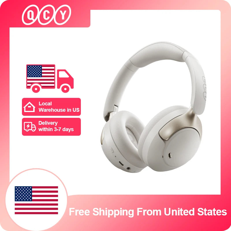 QCY H3 Pro Bluetooth Headphones Adaptive Noise Cancelling With LDAC