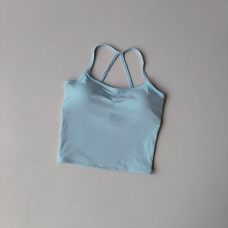 SKINOFSKIN Yoga Set Halter Top and Seamless Ribbed Shorts