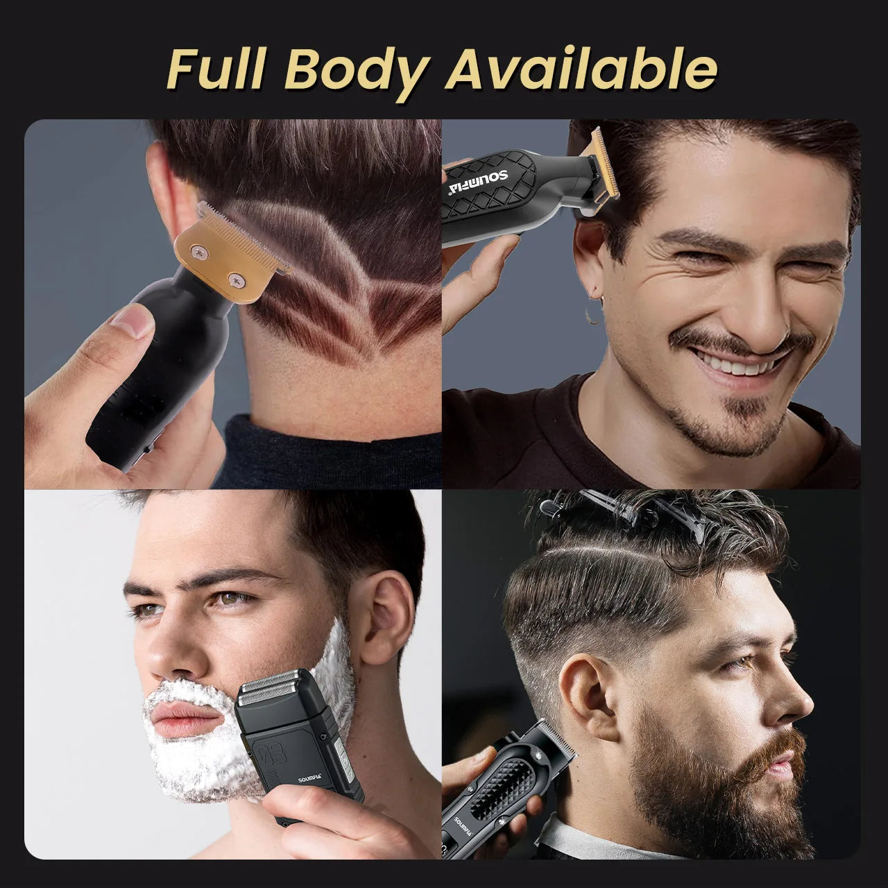 Solimpia Professional Hair Clipper 3 Piece Rechargeable Cordless Set