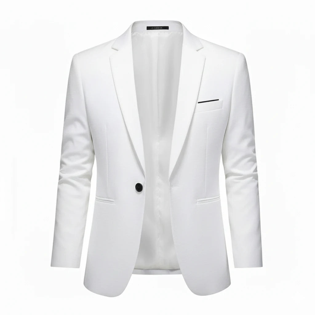 Men's Trendy Leisure Boutique Suit Jacket  Autumn Casual Business Slim Fit Non-ironing Single Button Suit Solid Formal Blouse
