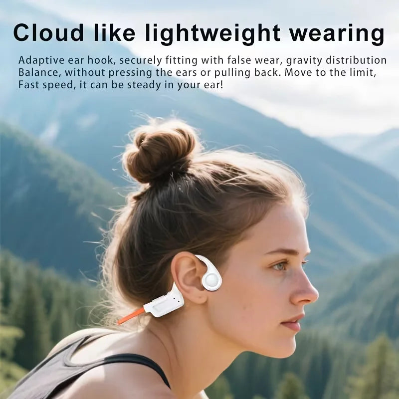 Open Ear Bone Conduction Wireless Headphones With Mic for Sports