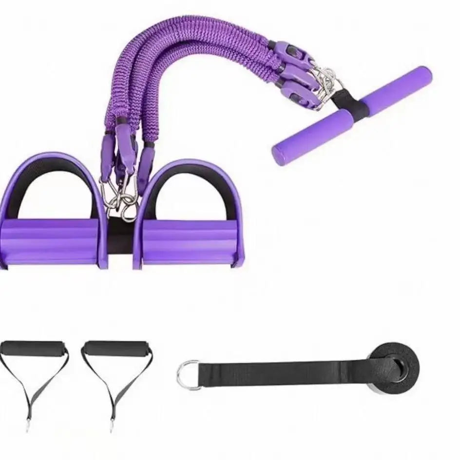 Foot Pedal Resistance Bands Kit With Handles And Ankle Straps