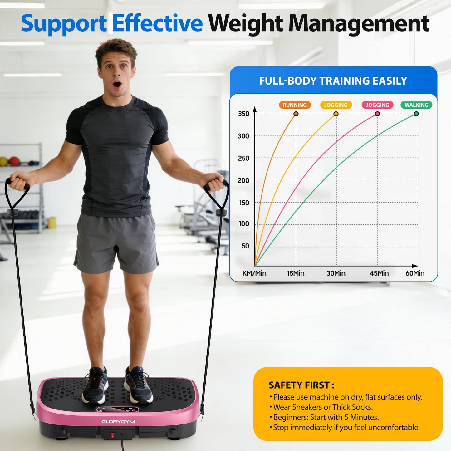 Magnetic Vibration Plate Exercise Machine For Home Gym Fat Burning