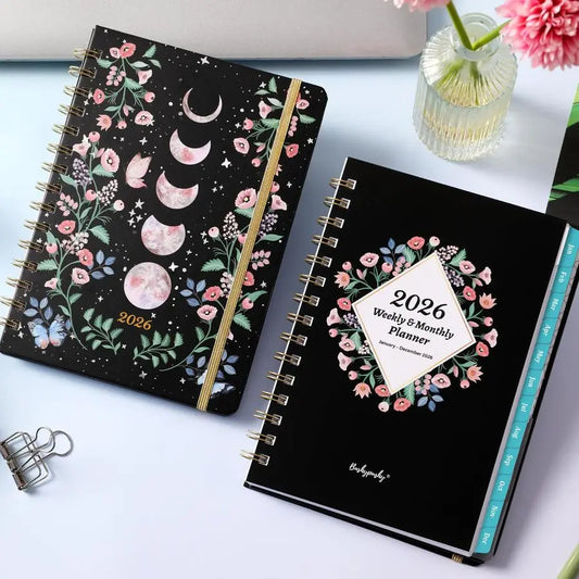 Planner Weekly and Monthly with Tabs Back Pocket Thick Paper