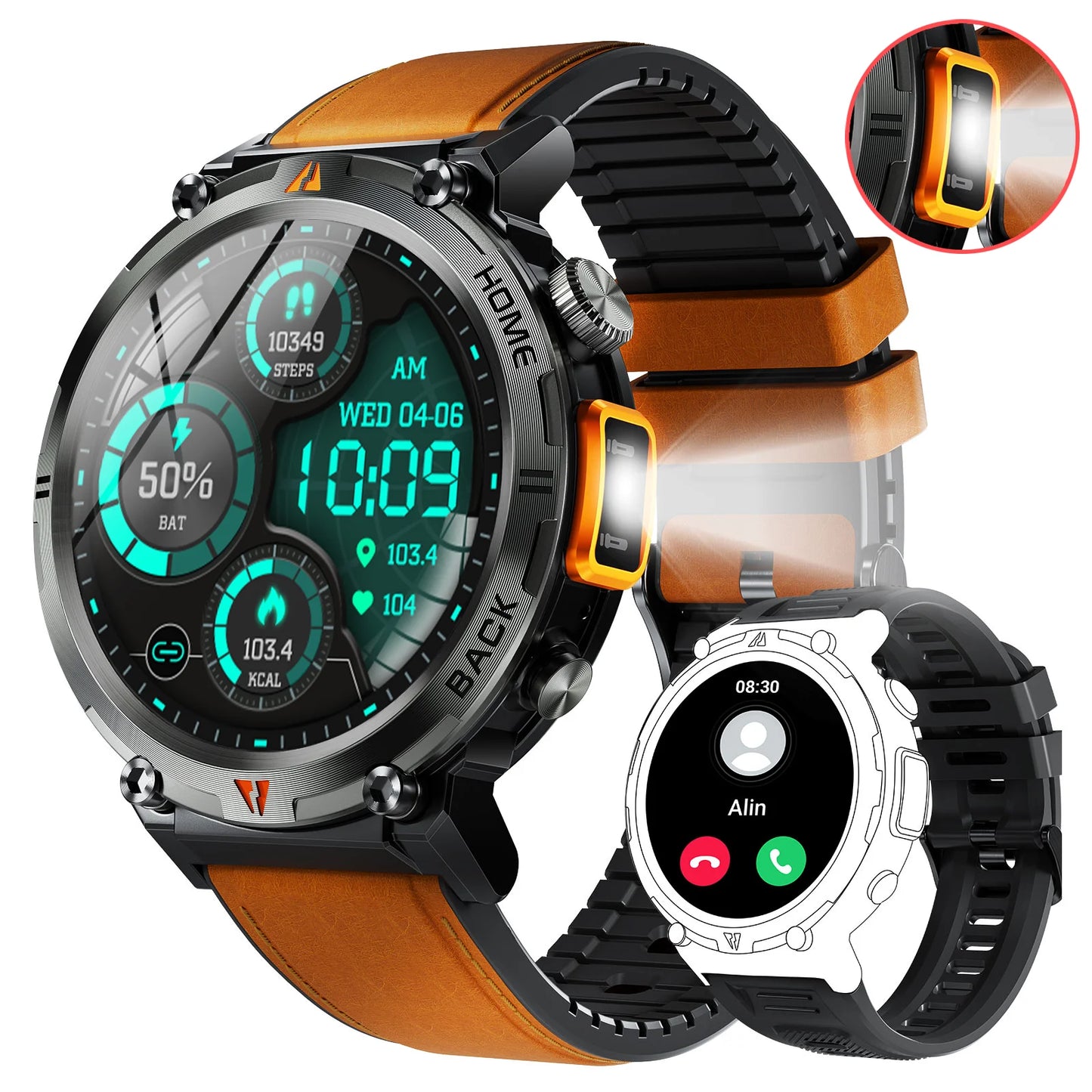 EIGIIS KE3 Smartwatch Men Bluetooth Health Monitor Full Touch Screen