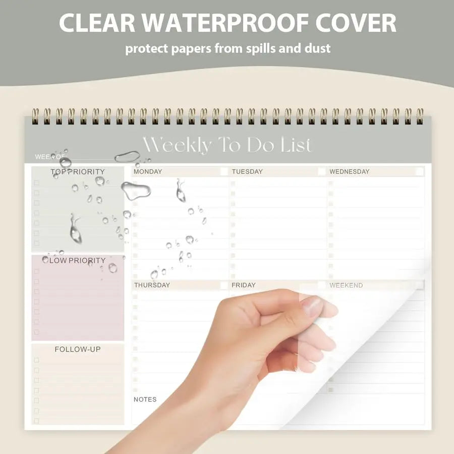 To Do List Notepad Undated Planner With 52 Sheets Desk