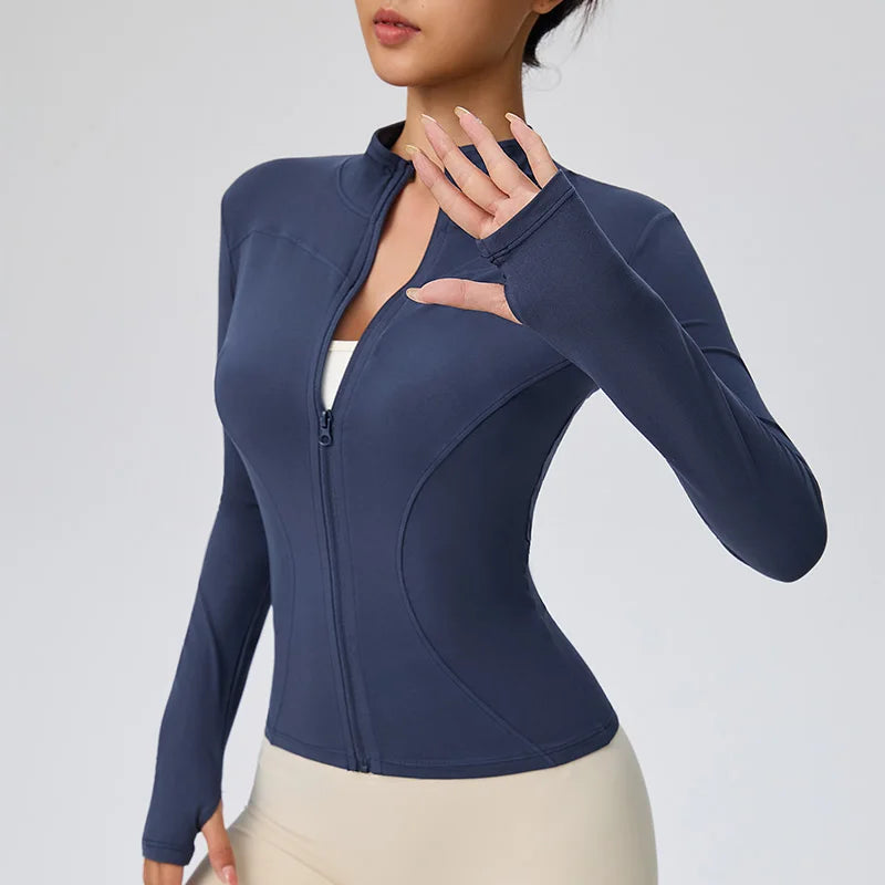 Pilates Quick Dry Athletic Jacket for Women Gym and Running